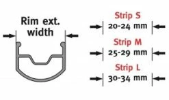 Kit Tubeless Effetto Mariposa - 20-24mm / 25-29mm / 30-34mm -Pneus Vtt Soldes EMStrip size e1477578478435 300x141 1235x735
