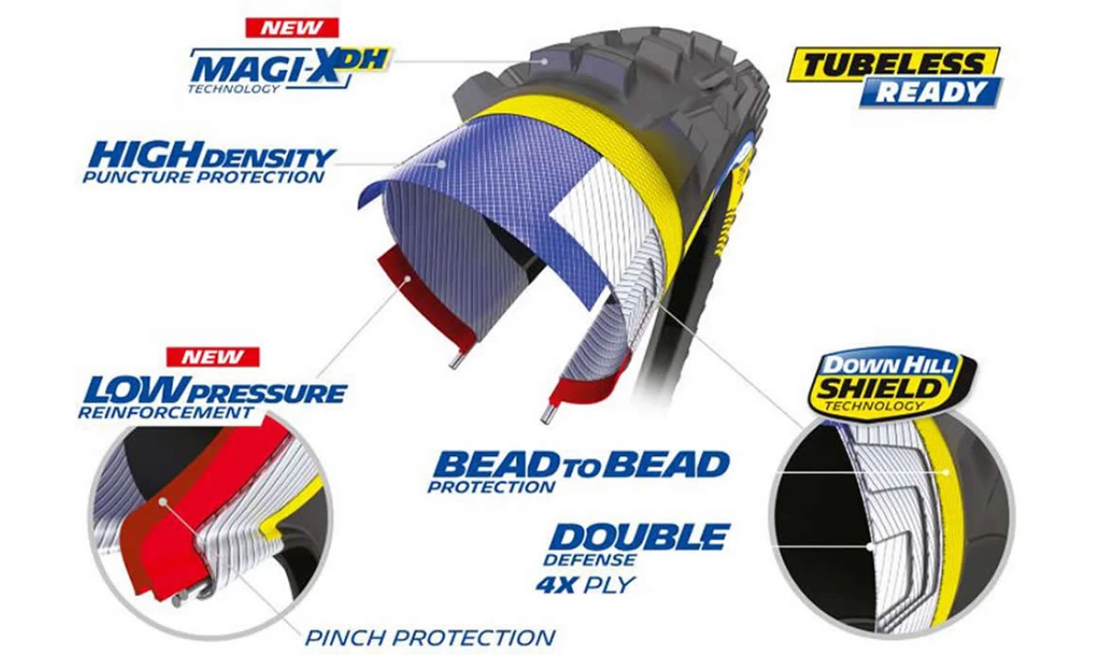 Pneu Michelin DH 34 - Magi-XDH - DownHill Shield Bead2Bead - Tubeless Ready 3 Pneu Michelin DH 34 - Magi-XDH - DownHill Shield Bead2Bead - Tubeless Ready – Image 3