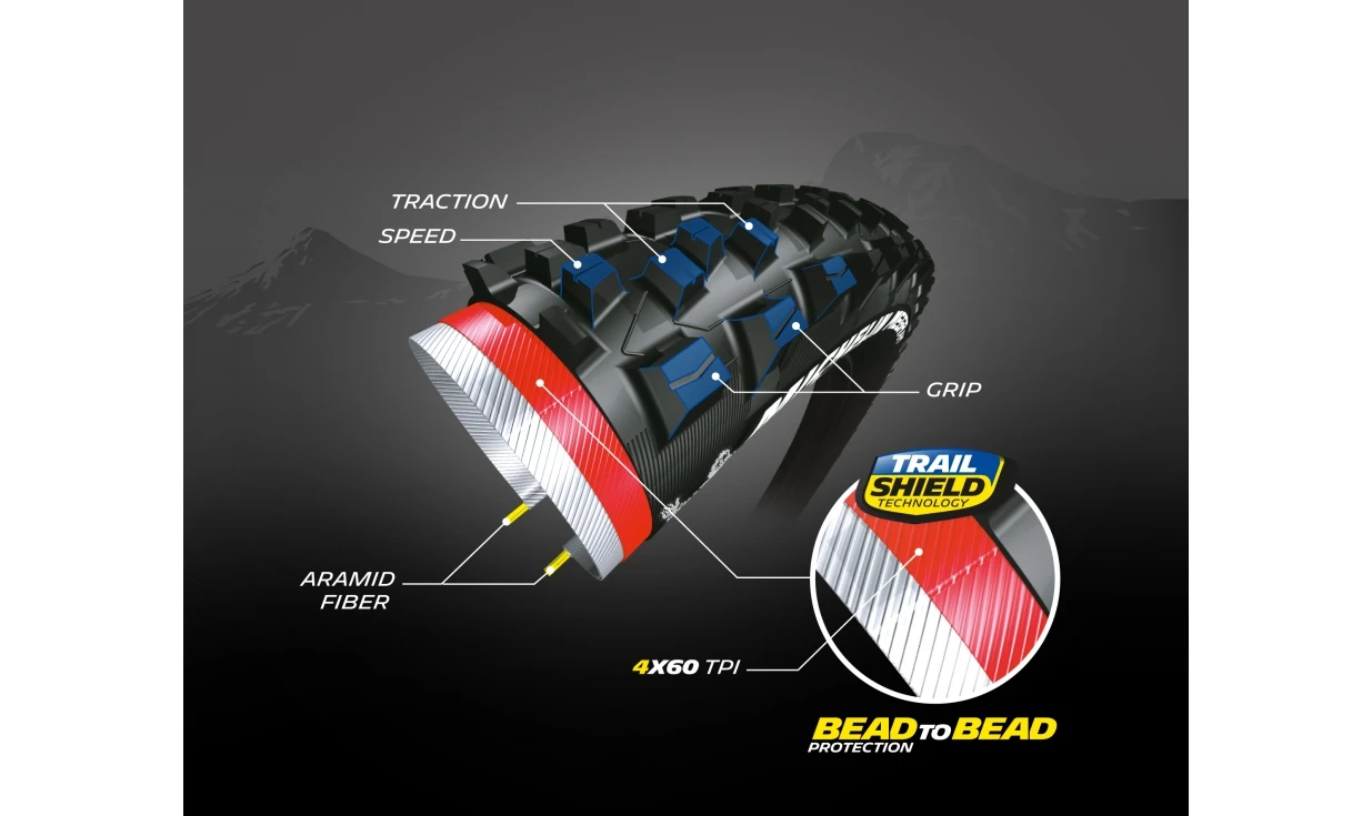 Pneu Michelin Wild AM - Trail Shield Bead2Bead - Tubeless Ready - Ebike Ready 5 Pneu Michelin Wild AM - Trail Shield Bead2Bead - Tubeless Ready - Ebike Ready – Image 5