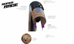 Pneu Schwalbe Racing Ray Addix Speed - Super Race - Tubeless Easy -Pneus Vtt Soldes caracsse super race 1235x735