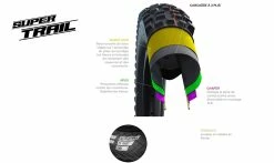 Pneu Schwalbe Big Betty Addix Soft - Super Trail - Tubeless Easy -Pneus Vtt Soldes caracsse super trail 1235x735 3
