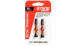 Valves Tubeless VTT Universelles Notubes 35 Mm (la Paire) -Pneus Vtt Soldes valve universelle notube alliage 35mm orange 1235x735