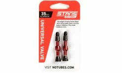 Valves Tubeless VTT Universelles Notubes 35 Mm (la Paire) -Pneus Vtt Soldes valve universelle notube alliage 35mm rouge 1235x735