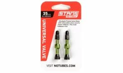 Valves Tubeless VTT Universelles Notubes 35 Mm (la Paire) -Pneus Vtt Soldes valve universelle notube alliage 35mm verte 1235x735